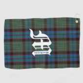 Clan MacNicol Hunting Tartan Pset Monogram Golfhanddoek (Horizontaal)