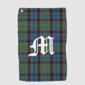 Clan MacNicol Hunting Tartan Pset Monogram Golfhanddoek (Voorkant)