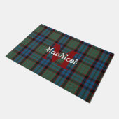 Clan MacNicol Plaid Monogramme Deurmat (Schuin)