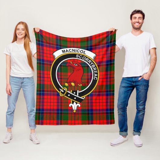 Clan MacNicol Tartan Pset Fleece Deken (In situ)