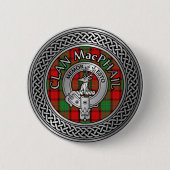 Clan MacPhail Crest & Tartan Knot Ronde Button 5,7 Cm (Voorkant)