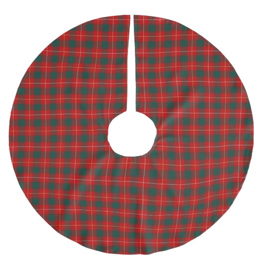Clan MacPhee Tartan Rood en Bos Groen Plaid Kerstboom Rok (Voorkant)