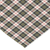 Clan MacPherson Black en White Scottish Tartan Korte Tafelloper (Hoek)