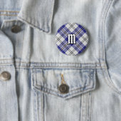 Clan MacPherson Blauw Jurk Tartan Button (In situ)