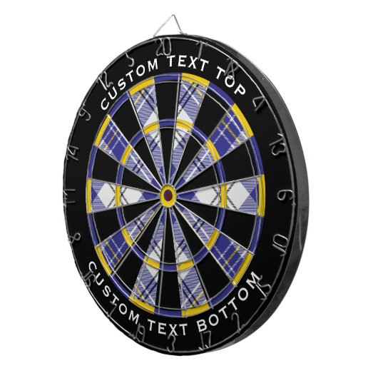 Clan MacPherson Blauw Jurk Tartan Dart Board Dartbord (Voorkant Rechts)