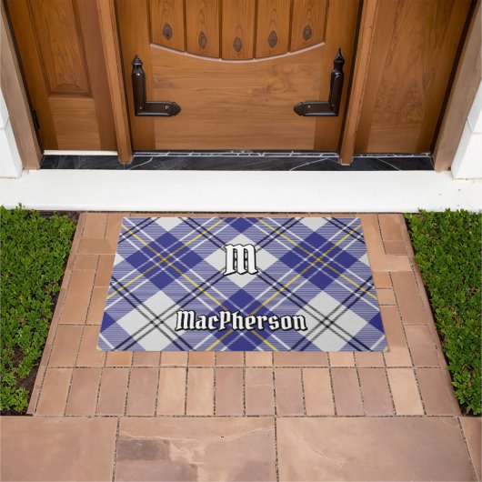 Clan MacPherson Blauw Jurk Tartan Deurmat (Buiten)