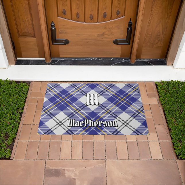Clan MacPherson Blauw Jurk Tartan Deurmat (Buiten)