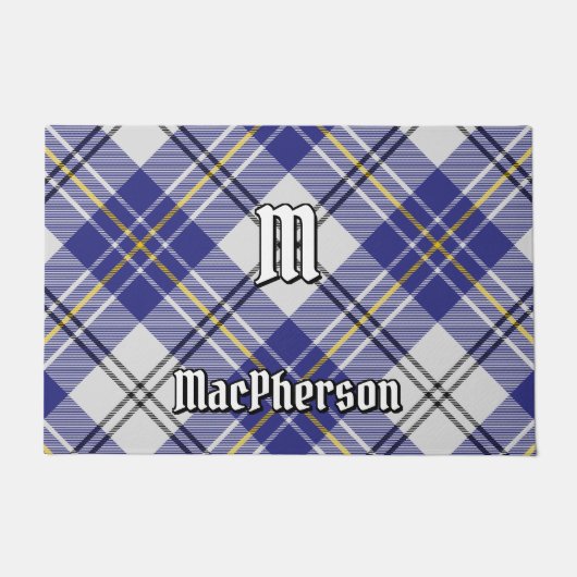 Clan MacPherson Blauw Jurk Tartan Deurmat (Voorkant)