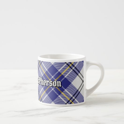 Clan MacPherson Blauw Jurk Tartan Espresso Cup Kop (Rechts)