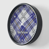 Clan MacPherson Blauw Jurk Tartan Grote Klok (Hoek)