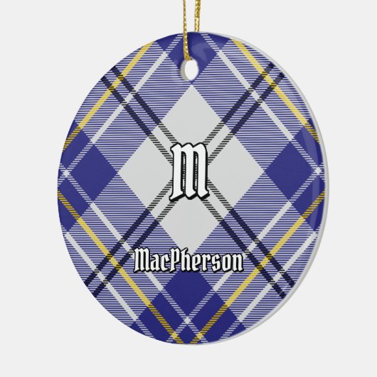 Clan MacPherson Blauw Jurk Tartan Keramisch Orname Keramisch Ornament (Links)