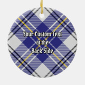 Clan MacPherson Blauw Jurk Tartan Keramisch Orname Keramisch Ornament (Achterkant)