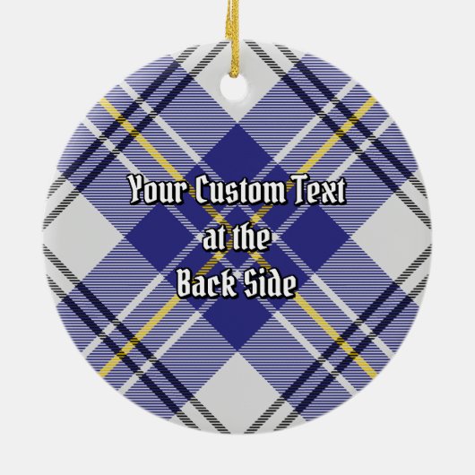 Clan MacPherson Blauw Jurk Tartan Keramisch Orname Keramisch Ornament (Achterkant)