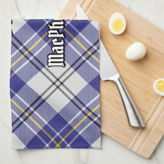 Clan MacPherson Blauw Jurk Tartan Keukenhanddoek (Quarter Fold)