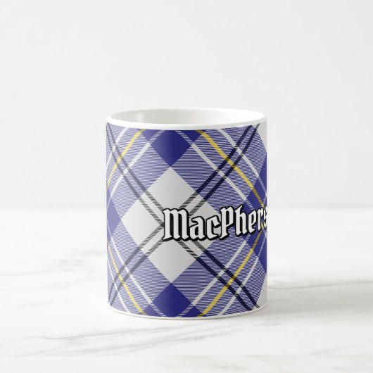 Clan MacPherson Blauw Jurk Tartan Koffie Mok (Center)