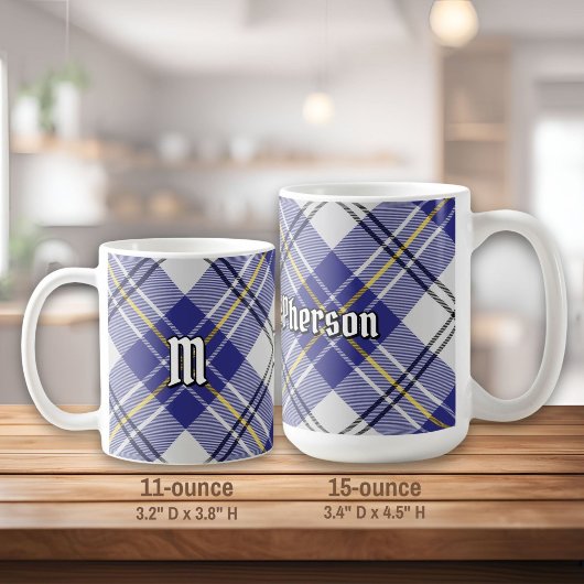 Clan MacPherson Blauw Jurk Tartan Koffie Mok