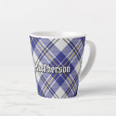 Clan MacPherson Blauw Jurk Tartan Latte Mok (Rechterhoek)