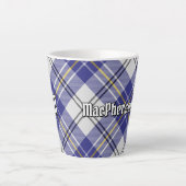 Clan MacPherson Blauw Jurk Tartan Latte Mok (Voorkant)