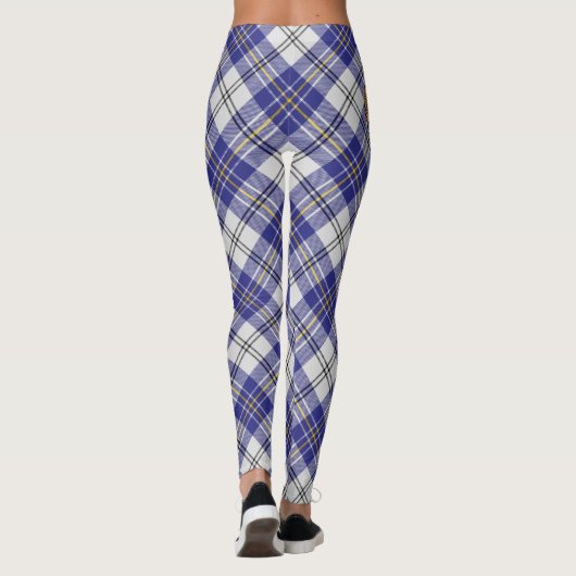 Clan MacPherson Blauw Jurk Tartan Leggings (Achterkant)
