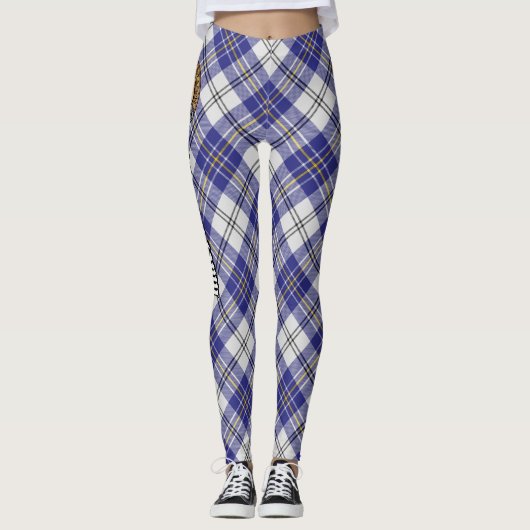 Clan MacPherson Blauw Jurk Tartan Leggings (Voorkant)