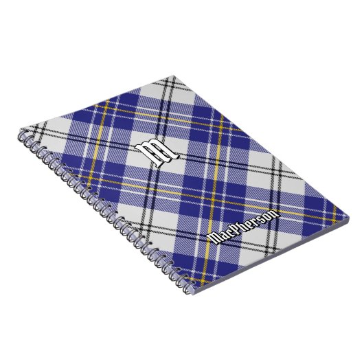 Clan MacPherson Blauw Jurk Tartan Notitieboek (Rechterzijde)