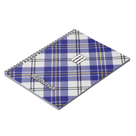 Clan MacPherson Blauw Jurk Tartan Notitieboek (Linkerzijde)