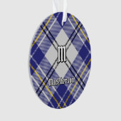 Clan MacPherson Blauw Jurk Tartan Ornament (voorkant)