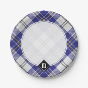 Clan MacPherson Blauw Jurk Tartan Papier Borden Papieren Bordje