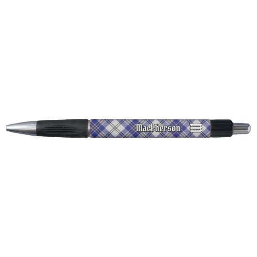 Clan MacPherson Blauw Jurk Tartan Pen (Voorkant)