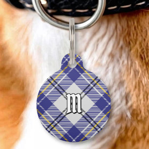 Clan MacPherson Blauw Jurk Tartan Pet ID Tag Huisdierpenning