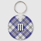 Clan MacPherson Blauw Jurk Tartan Sleutelhanger (Voorkant)