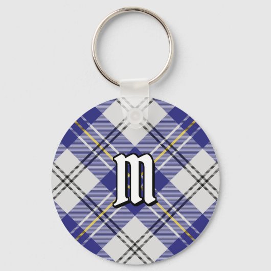 Clan MacPherson Blauw Jurk Tartan Sleutelhanger (Voorkant)