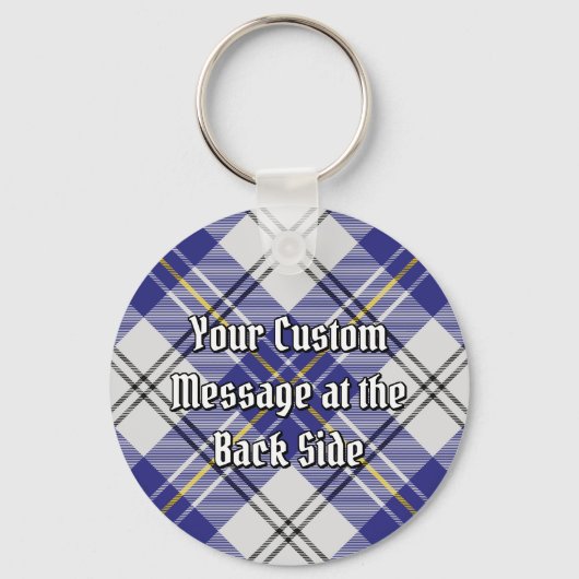 Clan MacPherson Blauw Jurk Tartan Sleutelhanger (Achterkant)