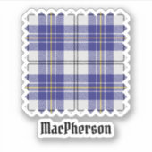 Clan MacPherson Blauw Jurk Tartan Sticker (Voorkant)