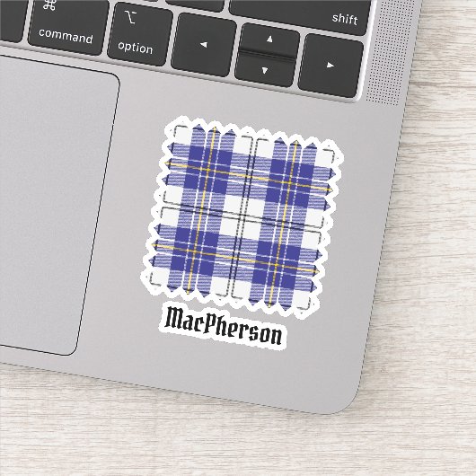Clan MacPherson Blauw Jurk Tartan Sticker (Detail)