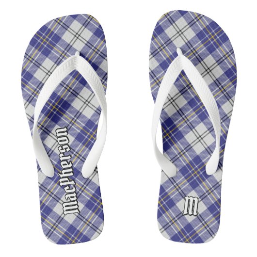 Clan MacPherson Blauw Jurk Tartan Teenslippers (Voetbed)