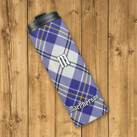 Clan MacPherson Blauw Jurk Tartan Thermische Tumbl Thermosbeker