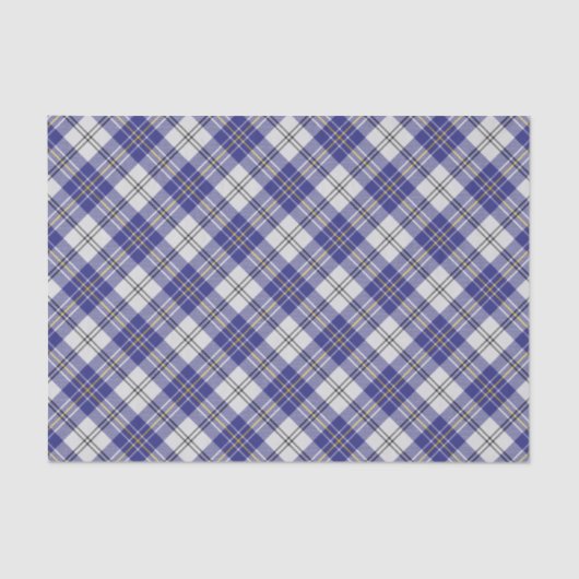 Clan MacPherson Blauw Jurk Tartan Tissue Papier (Voorkant)