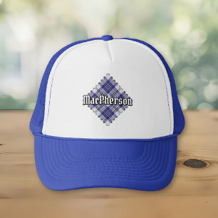 Clan MacPherson Blauw Jurk Tartan Trucker Hoed Pet