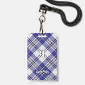 Clan MacPherson Blauwe Jurk Tartan Badge (Voorzijde met lanyard)