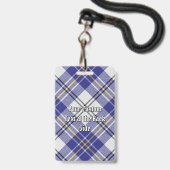 Clan MacPherson Blauwe Jurk Tartan Badge (Achterkant met lanyard)