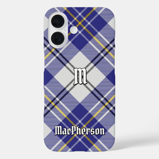 Clan MacPherson Blauwe Jurk Tartan Case-Mate iPhone Case (Achterkant)