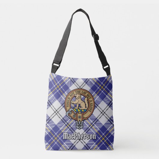 Clan MacPherson Blauwe Jurk Tartan Crossbody Tas (Voorkant)