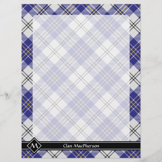Clan MacPherson Blauwe Jurk Tartan Flyer (Voorkant)