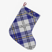 Clan MacPherson Blauwe Jurk Tartan Grote Kerstsok (Voorkant (Hangend))
