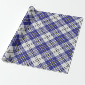 Clan MacPherson Blauwe Jurk Tartan Inpakpapier (Uitgerold)