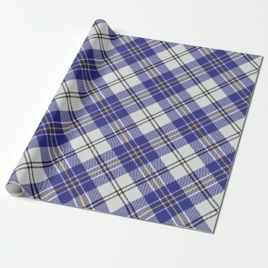 Clan MacPherson Blauwe Jurk Tartan Inpakpapier (Uitgerold)