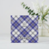 Clan MacPherson Blauwe Jurk Tartan Kaart (Staand voorkant)