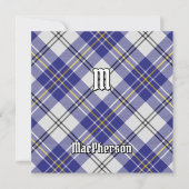 Clan MacPherson Blauwe Jurk Tartan Kaart (Voorkant)