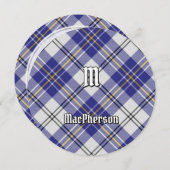 Clan MacPherson Blauwe Jurk Tartan Uitnodiging (Voorkant / Achterkant)